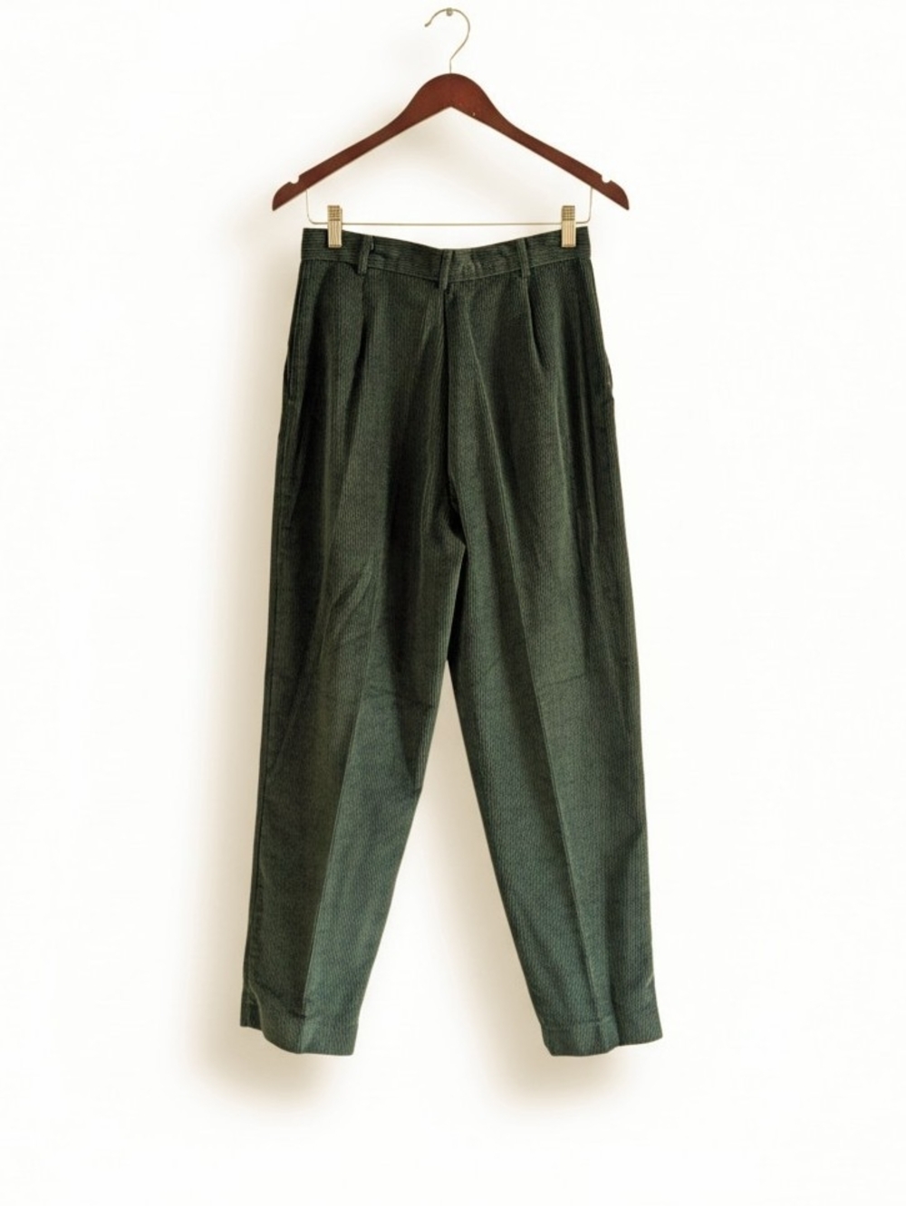 Vintage Pendleton Knockabouts Green Corduroy Pleated Pants USA Made Size 10